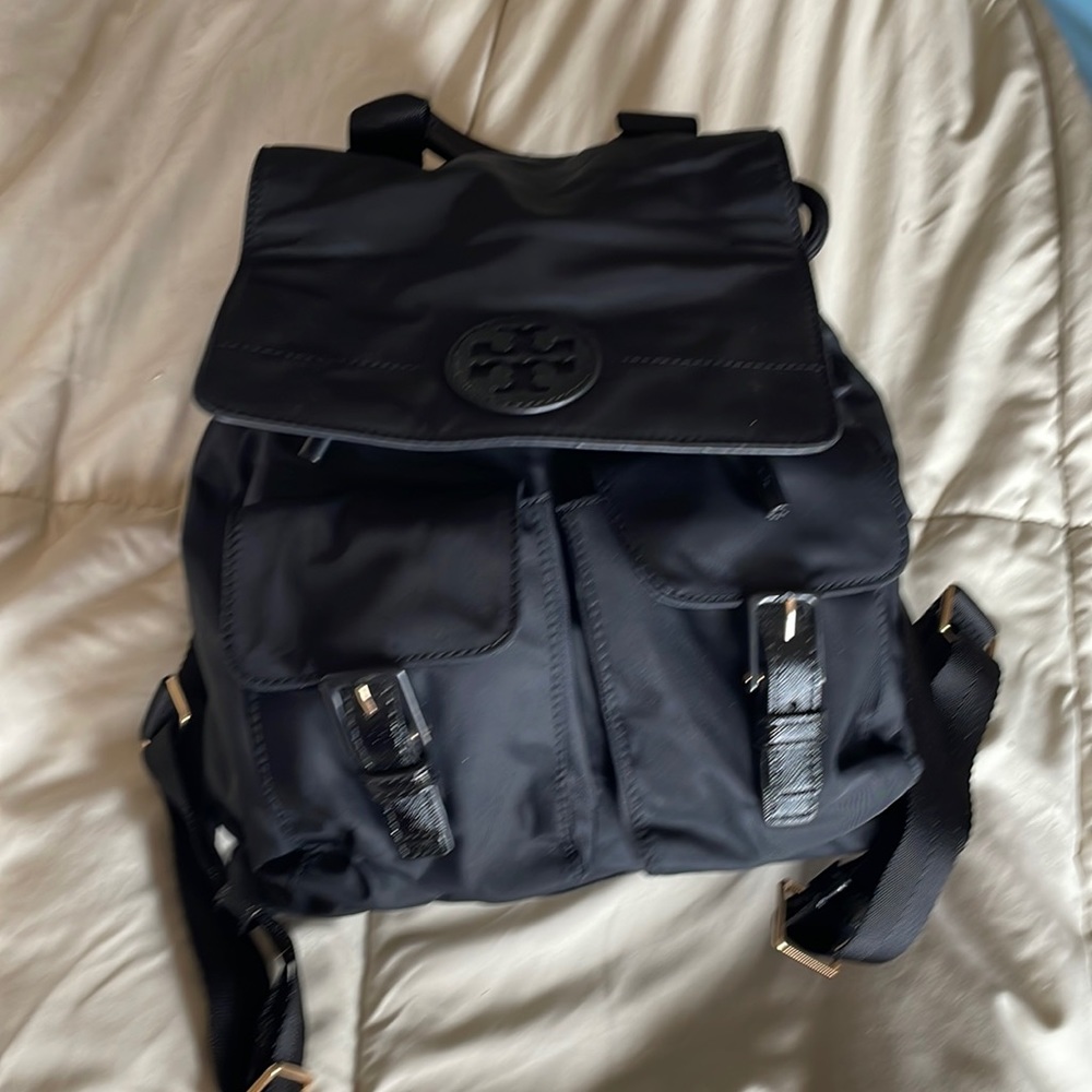 Tory Burch Nylon Flap Backpack